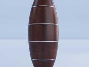 wooden vases set Modèle 3D