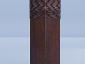 wooden vases set Modèle 3D