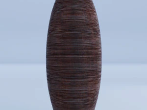 wooden vases set 3D Model