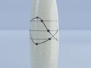 ceramic white vase set 3D Model
