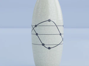 ceramic white vase set 3D Model