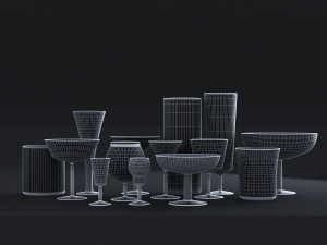 glass set 2 Modèle 3D