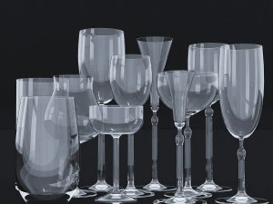 zestaw szklany 1 Model 3D