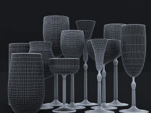 glass set 1 3D Model