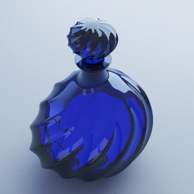 glass ewer blue 3D Model .c4d .max .obj .3ds .fbx .stl .blend 