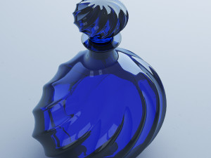 glass ewer blue 3D Model