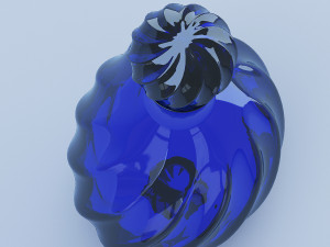 glass ewer blue 3D Model