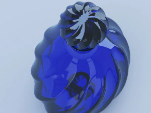 glass ewer blue 3D Model