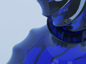 glass ewer blue 3D Model