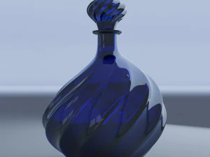 glass ewer blue 3D Model