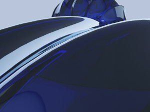 glass ewer blue 3D Model