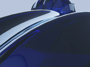 glass ewer blue 3D Model