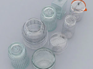 ensemble de verrerie Modèle 3D