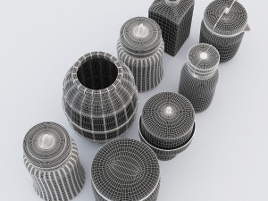 glassware set 3D 模型