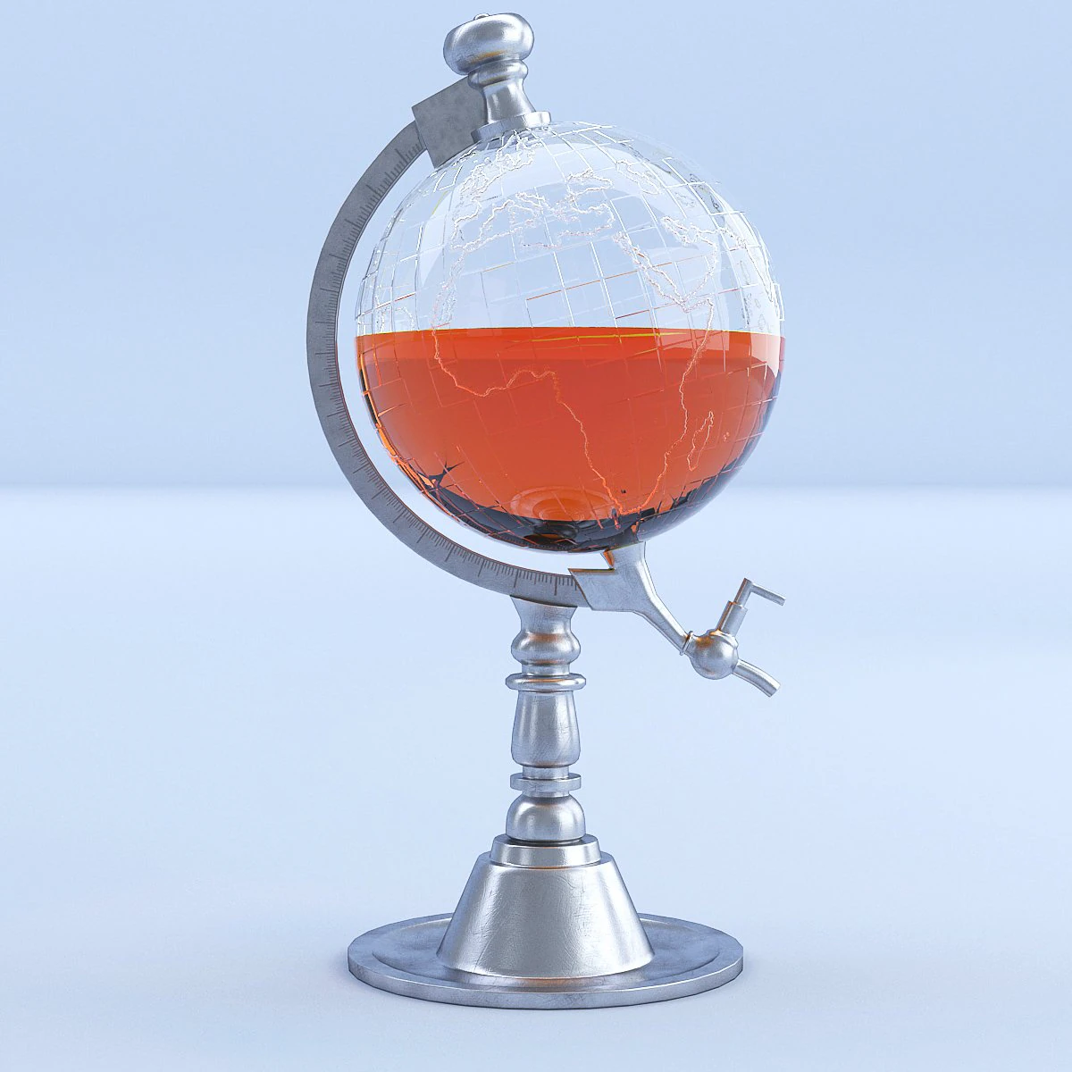 globe decanter 3D Model .c4d .max .obj .3ds .fbx .stl .blend 