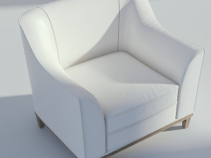 leather arm chair Model 3D