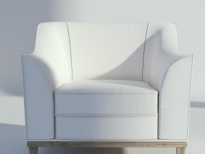 leather arm chair 3D मॉडल