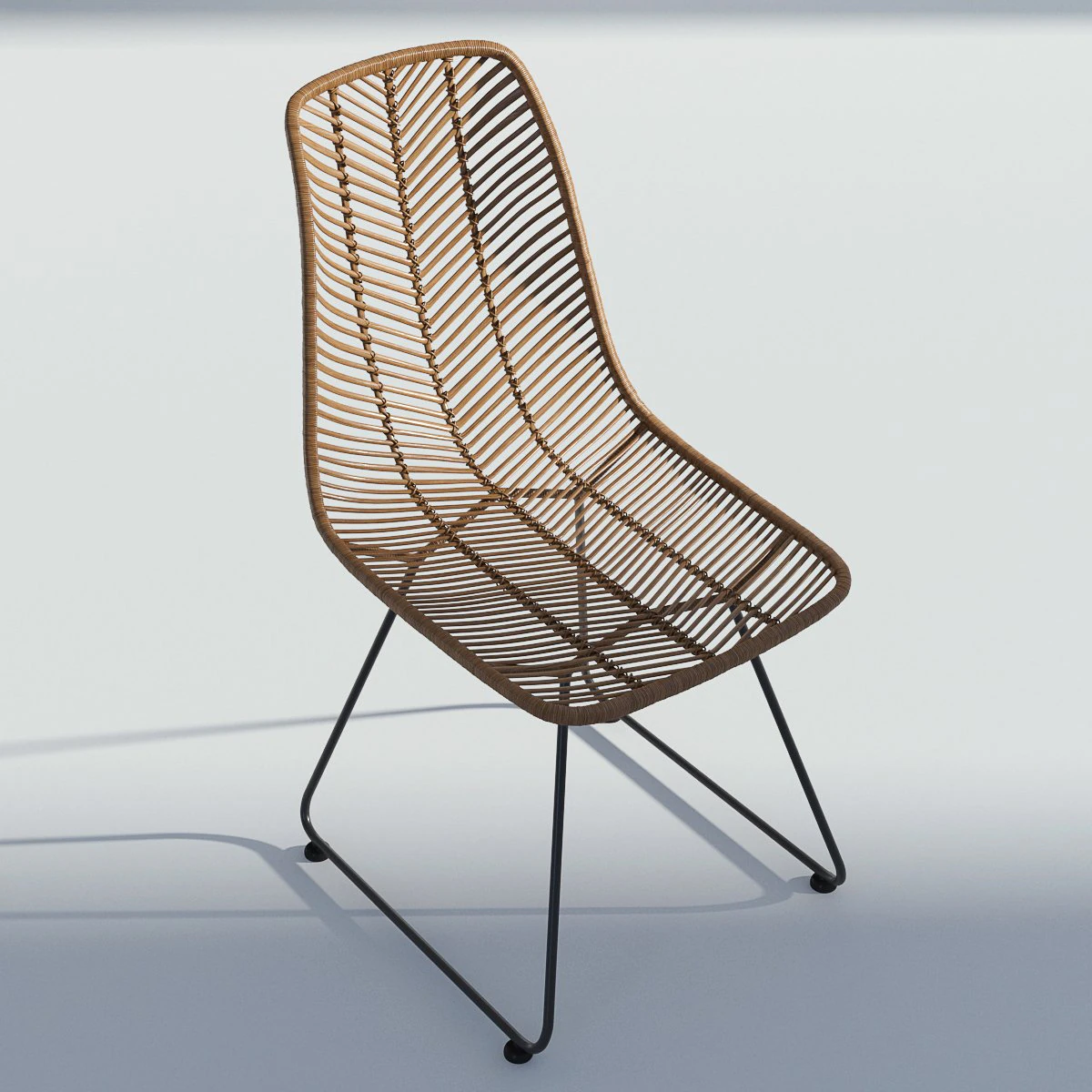 wicker chair 3D Model .c4d .max .obj .3ds .fbx .stl .blend