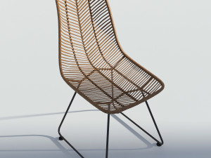wicker chair Model 3D