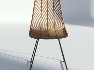 wicker chair Modello 3D