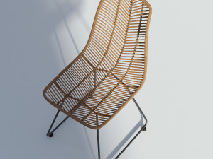 wicker chair Modello 3D
