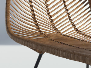 wicker chair Modello 3D