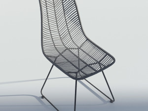 wicker chair Modello 3D