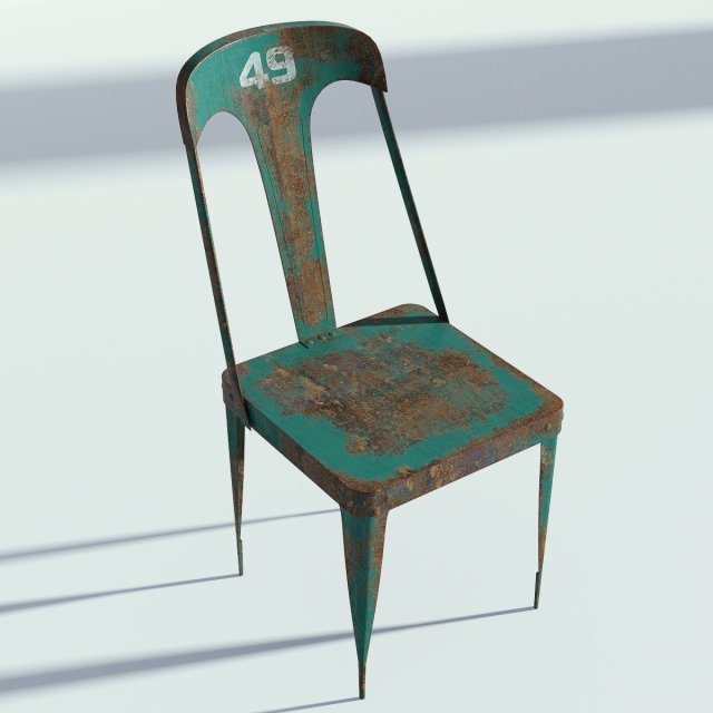 retro chair 3D 模型 .c4d .max .obj .3ds .fbx .stl .blend 