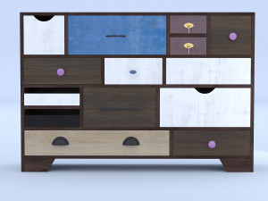 retro drawer Model 3D