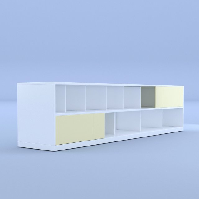 white sideboard Modelo 3D .c4d .max .obj .3ds .fbx .stl .blend 