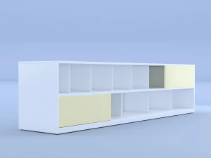 white sideboard 3D Model