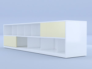 white sideboard Modelo 3D