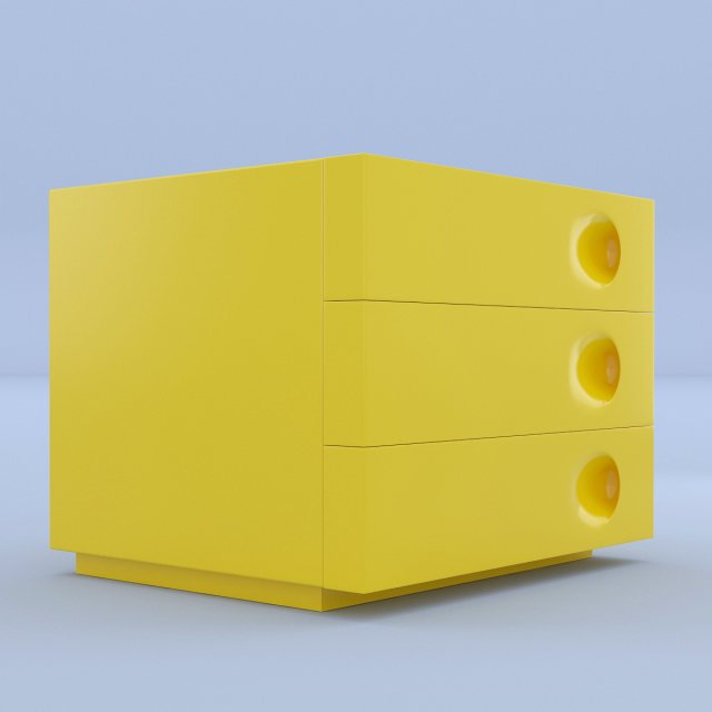 yello night stand Modelo 3D .c4d .max .obj .3ds .fbx .stl .blend 