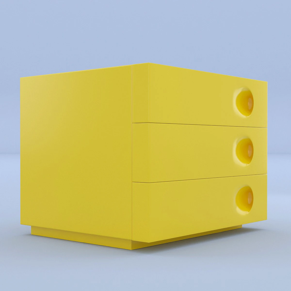 yello night stand 3D Model .c4d .max .obj .3ds .fbx .stl .blend 
