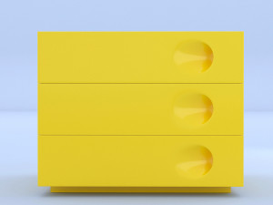yello night stand Modelo 3D