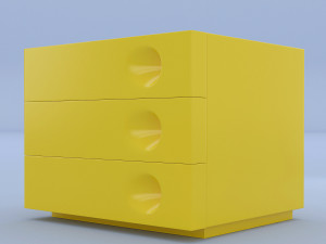 yello night stand Modelo 3D