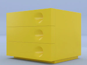 yello night stand 3D Model