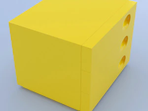 yello night stand 3D Model