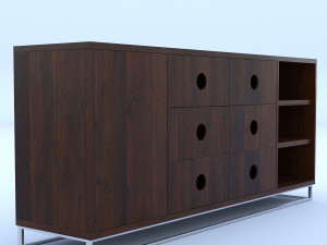 wooden drawer Modelo 3D