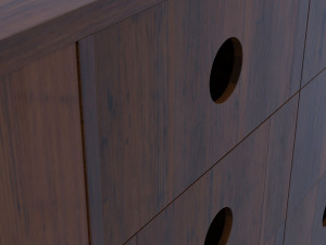 wooden drawer 3D 模型