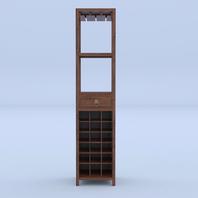 wine rack bookcase Modèle 3D .c4d .max .obj .3ds .fbx .stl .blend 