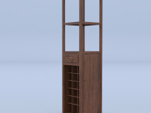 wine rack bookcase Modèle 3D