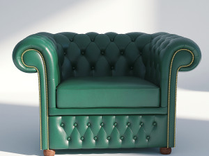 chesterfield armchair Model 3D