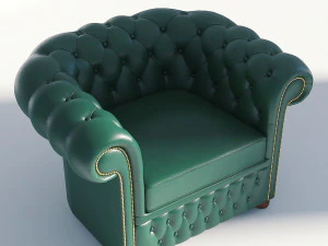 chesterfield armchair 3D Model