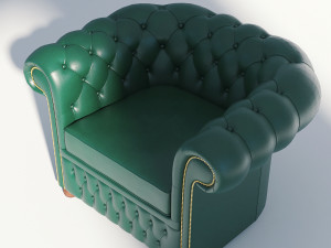 chesterfield armchair 3D Model