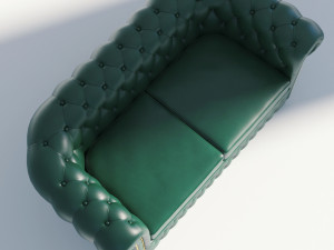 chesterfield sofa 2 Model 3D
