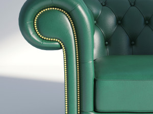 chesterfield sofa 2 Model 3D