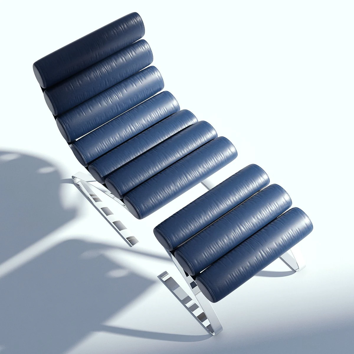 leather armchair with ottoman 3D Model .c4d .max .obj .3ds .fbx .stl .blend 