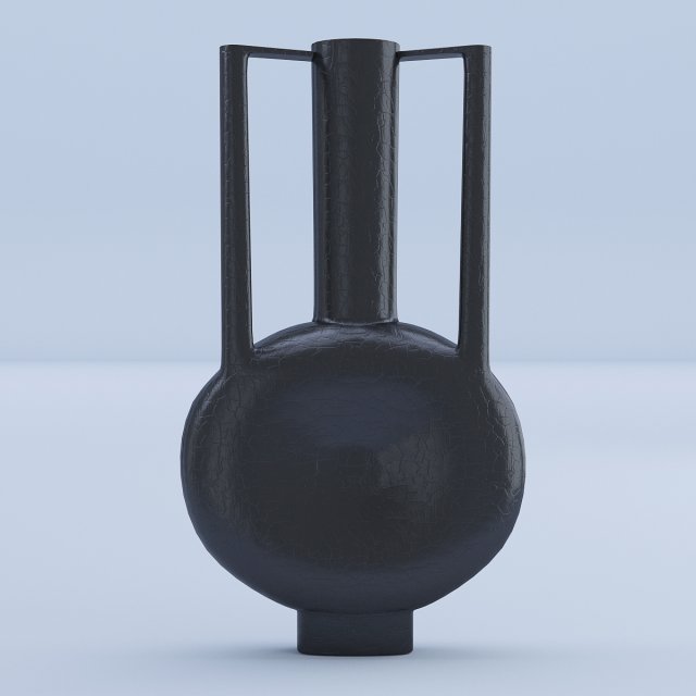 leather vase black 3D Model .c4d .max .obj .3ds .fbx .stl .blend