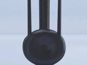 가죽 꽃병 블랙 3D 모델